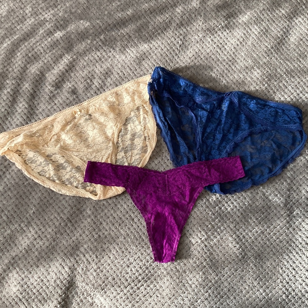 Ambrielle Lace Panties Set - Cream, Blue, Purple